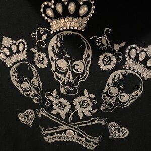 Vintage Victoria Secret Bling Zip-Up Hoodie Y2K Small